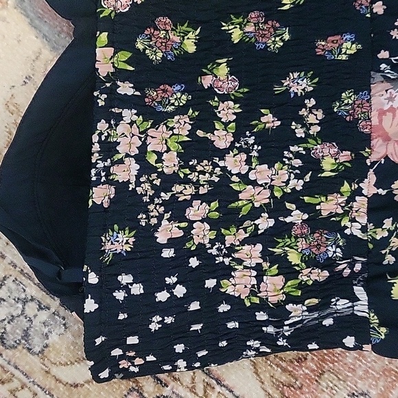 Band of Gypsies Smocked Back Corset Bra Top Floral Jumper with Pockets Size S - Picture 10 of 14